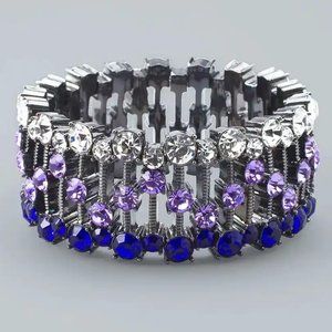 WHBM GORGEOUS! Ultraviolet Stretch Bracelet Purple Blue Violet Ombre